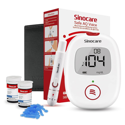 Medidor de glucosa en sangre - Safe Accu - Kit de control de diabetes Kit  de prueba de azúcar en sangre Sin codificación con 25 tiras de prueba de